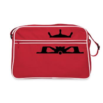 Tax wheel steer ship captain - Retro Bag - red/white - Front