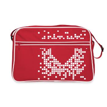 Pixel Heart - Retro Bag - red/white - Front