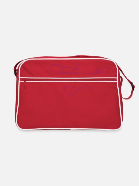 Fotogräfin mit Schwung - Retro Tasche - Rot/Weiß - Vorne