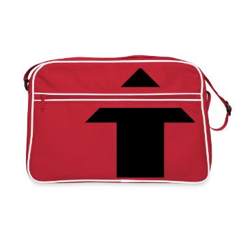 arrow full up - Retro Tasche - Rot/Weiß - Vorne