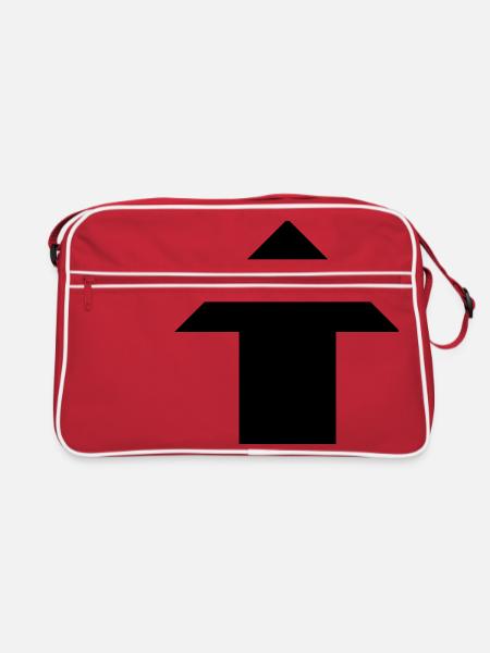 flèche complète - Sac Retro - rouge/blanc - Devant