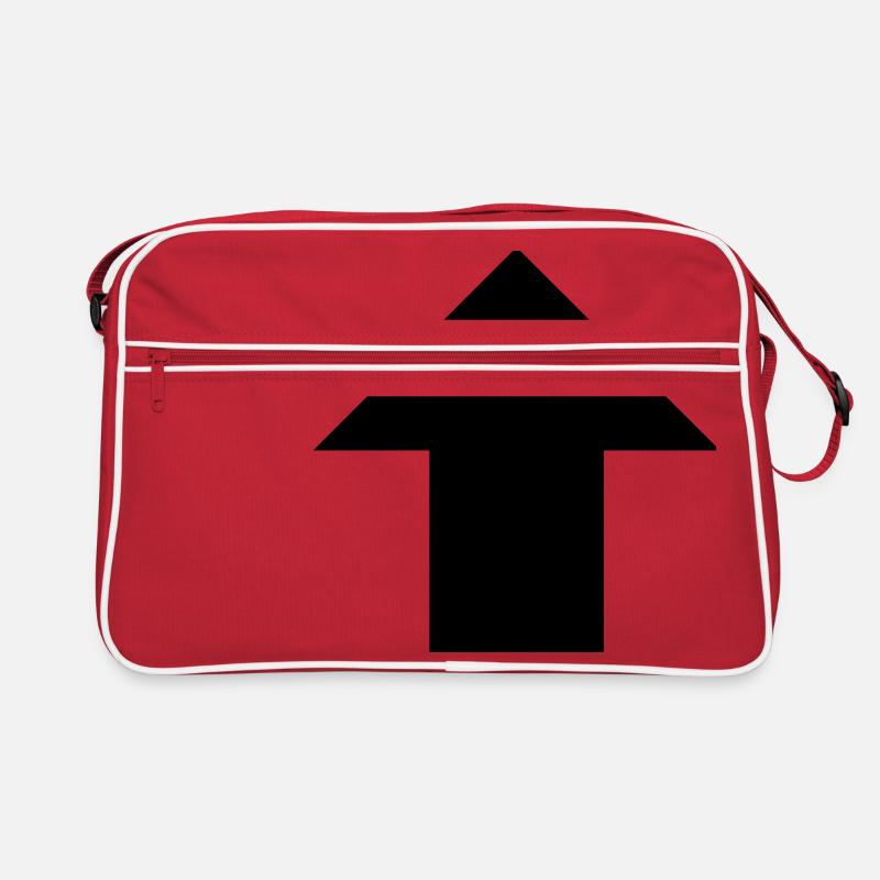 arrow full up - Retro Tasche - Rot/Weiß
