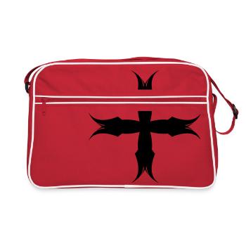 croix image arté usine abstraite poutres musique form mu - Sac Retro - rouge/blanc - Devant