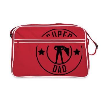 Super papa - Papa de l’année - Sac Retro - rouge/blanc - Devant
