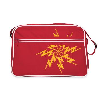 étoile électrique choc danger signe symbole foudre câble - Sac Retro - rouge/blanc - Devant