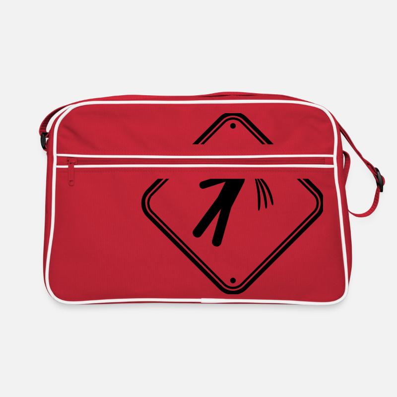 shield caution note vomit vomit Retro Bag