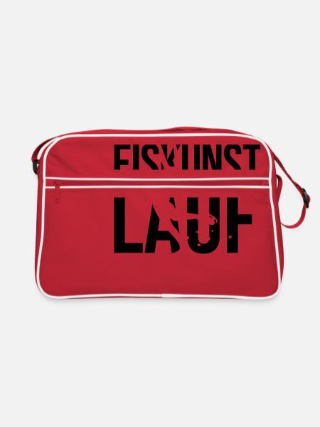 eiskunstlauf - Retro Tasche - Rot/Weiß - Vorne