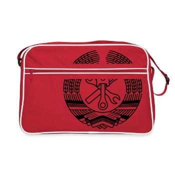 DDR Tuning Blason 1c (+ Your Text) - Sac Retro - rouge/blanc - Devant