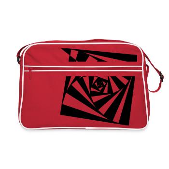Spirale Tribe illusion psychédélique - Sac Retro - rouge/blanc - Devant