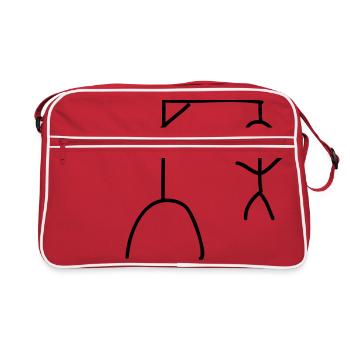 Galgenmänchen - Retro Bag - red/white - Front