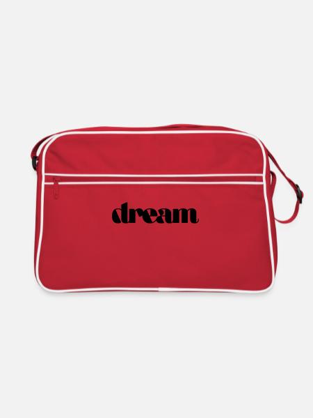 dream - Retro Tasche - Rot/Weiß - Vorne