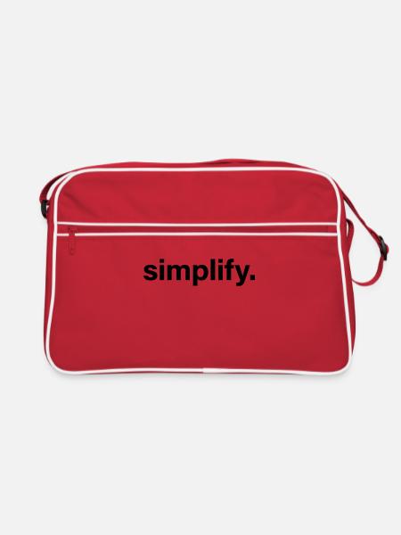 simplify - Retro Tasche - Rot/Weiß - Vorne