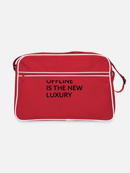 Offline is the new luxury - Retro Bag - red/white - Front