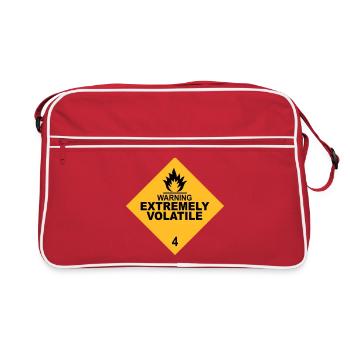 warning extremely volatile square II 2c - Sac Retro - rouge/blanc - Devant