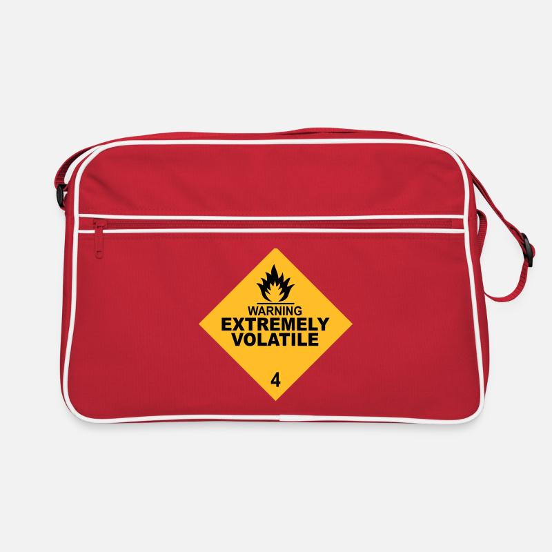 warning extremely volatile square II 2c Retro Tasche