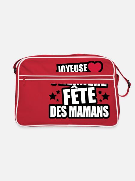 joyeuse première fête des mamans - Sac Retro - rouge/blanc - Devant