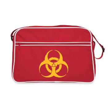 hazard worn out light / hazardous distressed - Retro Bag - red/white - Front