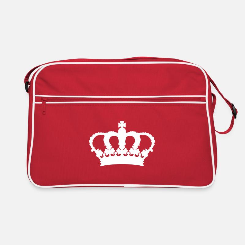 Englische Krone - Retro Tasche - Rot/Weiß
