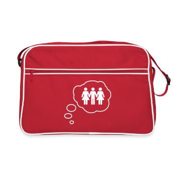Threesome Thought Bubble - Retro Bag - red/white - Front