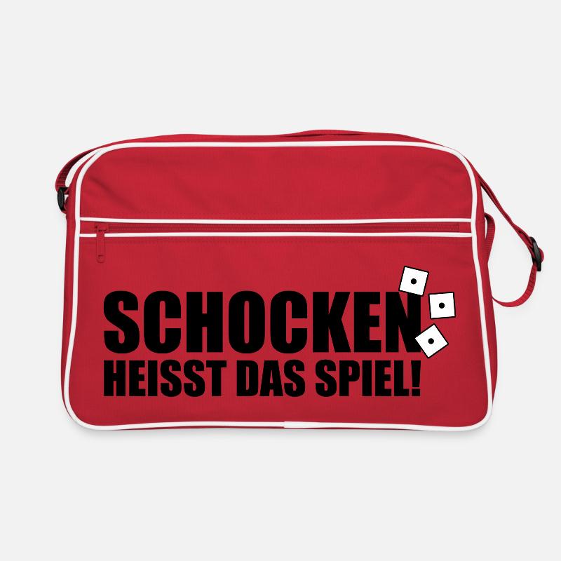 Schocken heißt das Spiel Retro Tasche