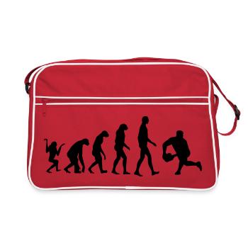 Rugby - Rugbyman - Sport - Fighter - Fight - Sac Retro - rouge/blanc - Devant