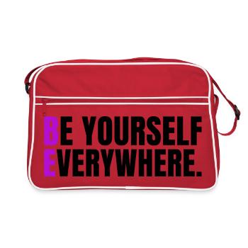 Be Yourself Everywhere - Sac Retro - rouge/blanc - Devant