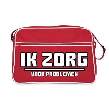 Ich kümmere mich um... bei Problemen # - Retro Tasche - Rot/Weiß - Vorne