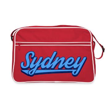 Sydney Ocean Script Logo - Retro Bag - red/white - Front