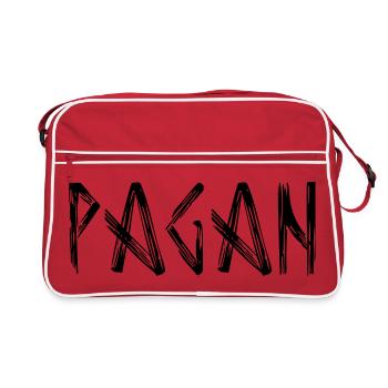 Logo de lettrage païen - Sac Retro - rouge/blanc - Devant