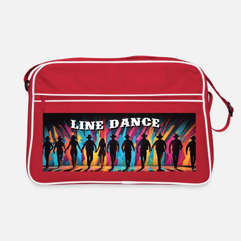 Line Dance Gruppe beim Tanzen Retro Tasche