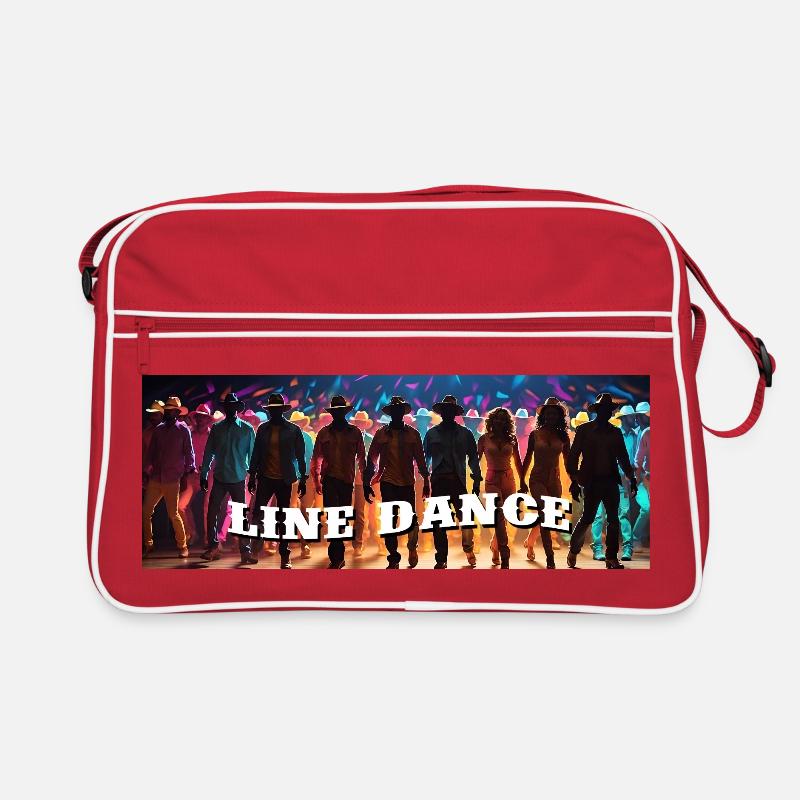 Line Dance Gruppe beim Tanzen Retro Tasche