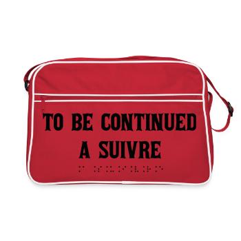 Design inspiré d'une phrase motivante épurée - Sac Retro - rouge/blanc - Devant