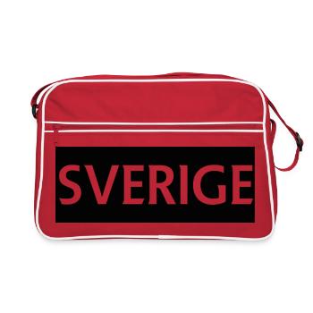 Schweden - Retro Tasche - Rot/Weiß - Vorne