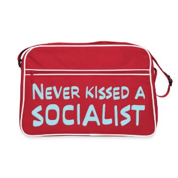 Never Kissed a Socialist - Retro Bag - red/white - Front