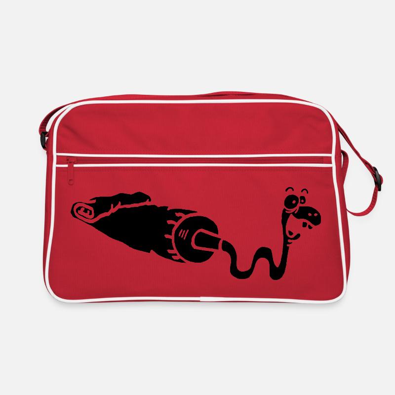 Gouache oder schwarze Schlange? Retro Tasche