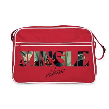 Jungle Vibes Lettrage Botanique - Sac Retro - rouge/blanc - Devant
