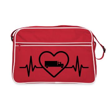 Truck Driver Heart Transport - Retro Bag - red/white - Front
