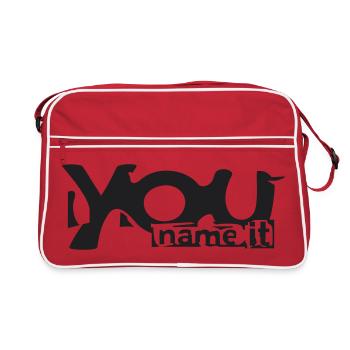 You name it - Retro Tasche - Rot/Weiß - Vorne