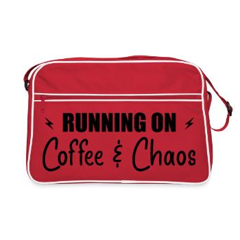Running on coffee & chaos - Retro Bag - red/white - Front