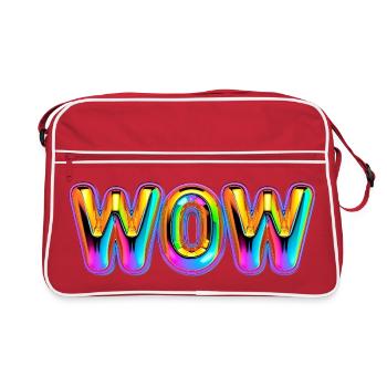 3D WOW Ballon Arc-en-ciel - Sac Retro - rouge/blanc - Devant