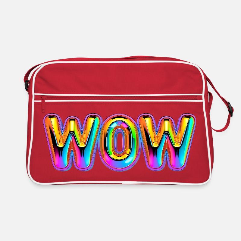 3D WOW Ballon Regenbogen Shirt Retro Tasche
