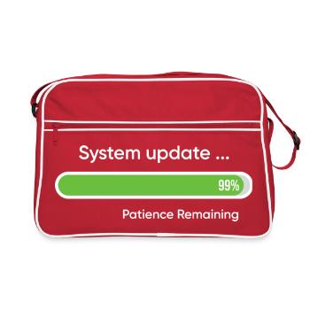 System Update 99% Patience Remaining - Retro Bag - red/white - Front
