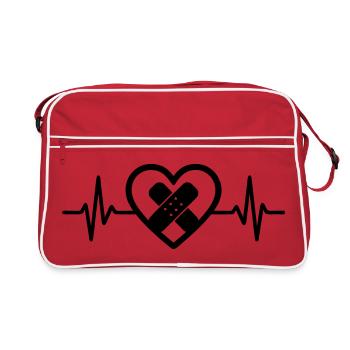 Heart + Nursing Assistant – Super Parents Nursing Assistant - Retro Bag - red/white - Front