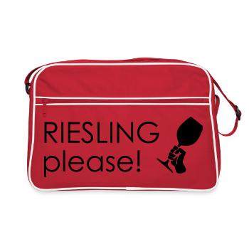 Riesling please! - Retro Bag - red/white - Front