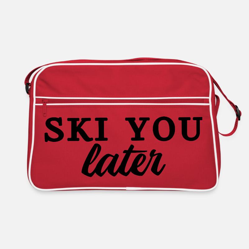 SKI YOU PLUS TARD Spruch Fun Sac Retro