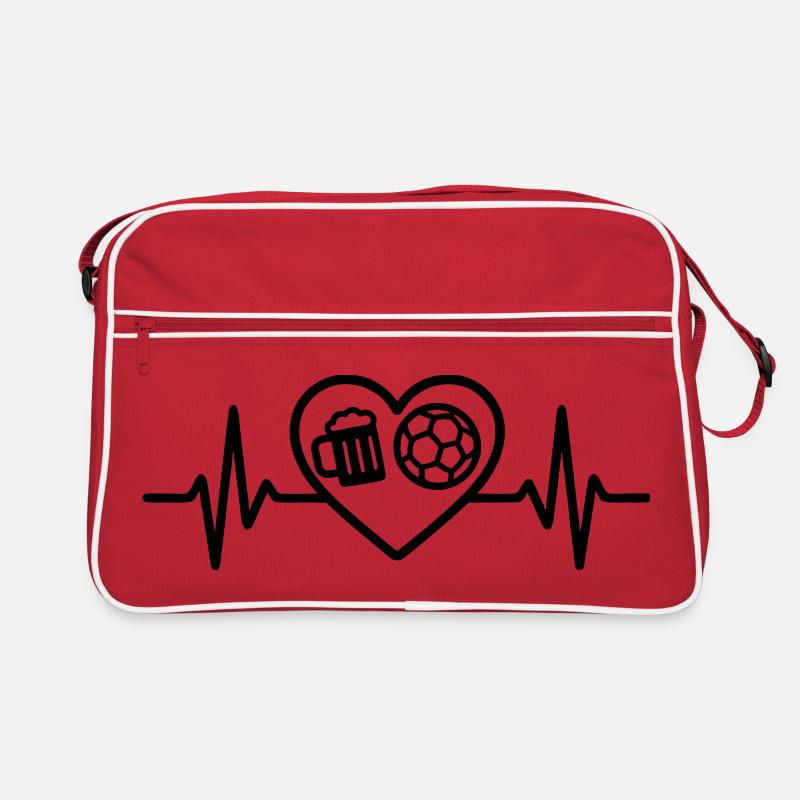 Herz Handball Bier Retro Tasche