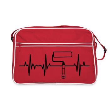 Color Roller Heart Line - Retro Bag - red/white - Front