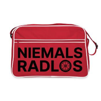 never bikeless - Retro Bag - red/white - Front