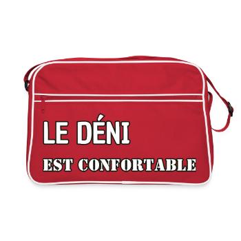 Denial is comfortable. - Retro Bag - red/white - Front