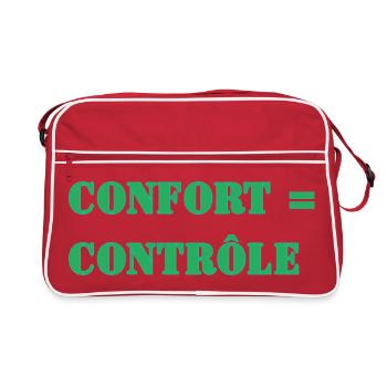 CONFORT = CONTRÔLE - Sac Retro - rouge/blanc - Devant